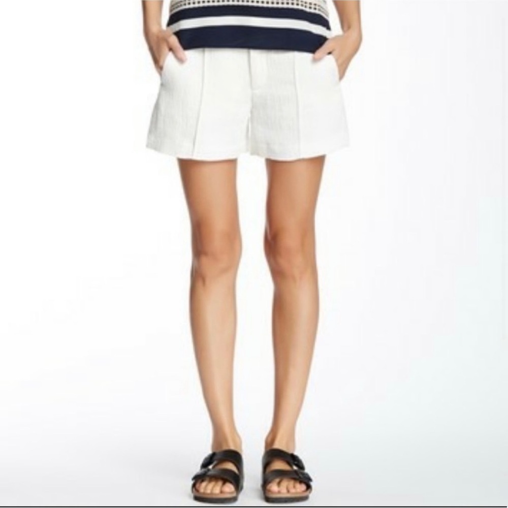 Pristine Vince Textured Pin Tuck Jacquard
Shorts Linen Trouser Cream White 4 - Picture 3 of 13